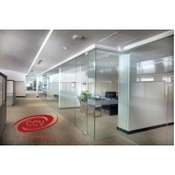 divisória de vidro transparente para escritório Alto da Lapa