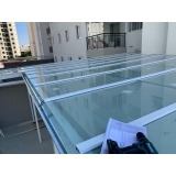 telhado de vidro área externa Parque Residencial da Lapa